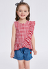 Mila Plaid Sleeveless Shirt With Jeans