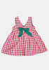 Bowknot Plaid Gown